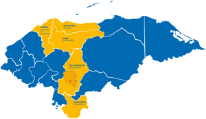 Capital City Of Honduras Map, HD Png Download PNG