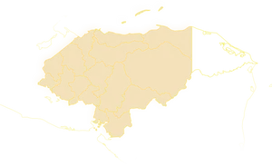 Honduras Map Outline PNG Image