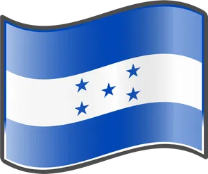 Honduras National Flag Waving PNG Image