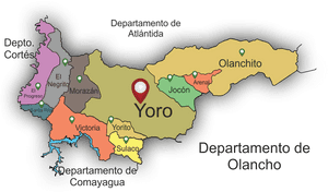 Mapa De Yoro Honduras, HD Png Download PNG