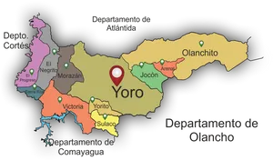 Honduras Yoro Department Map PNG Image