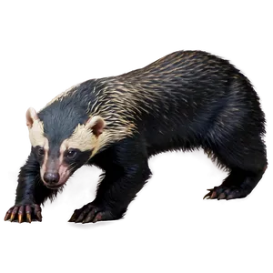 Honey Badger Action Pose Png Ogf PNG Image