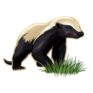 Honey Badger In The Grass Png 06252024 PNG Image