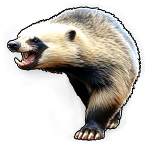 Honey Badger Sketch Art Png 06252024 PNG Image