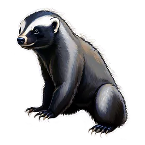 Honey Badger Sketch Art Png 46 PNG Image