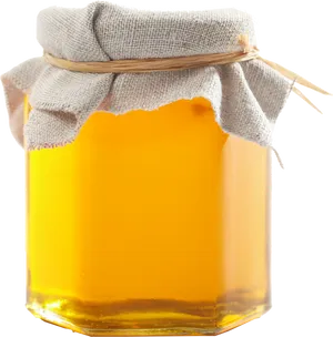 Honey Jar Cloth Covered PNG Image