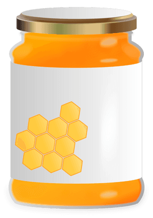 Honey Jar Vector Illustration PNG image with transparent background