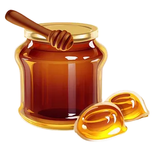 Honey Jar With Dipper Png Fne PNG Image