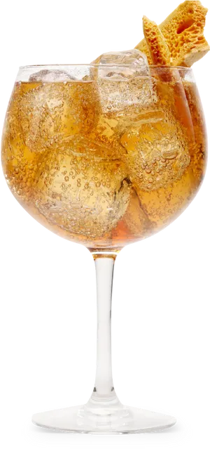 Honeycomb Garnished Cocktail Glass PNG Image