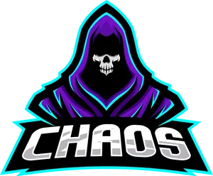 Hooded Skull Chaos Logo PNG Image