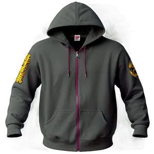 Hooded Zip Up Hoodie Png 06292024 PNG Image