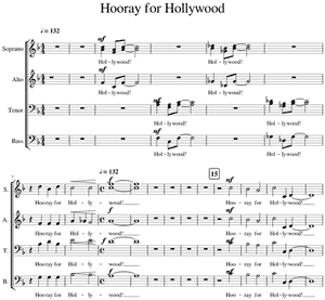 Hoorayfor Hollywood Sheet Music PNG image with transparent background