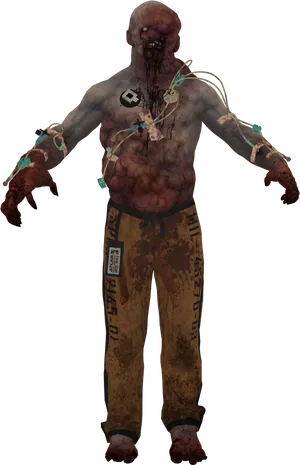 Horrific Zombie Creature PNG Image