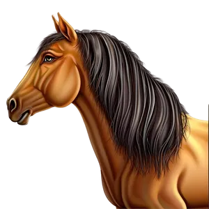 Horse Cartoon Art Png Myh61 PNG Image