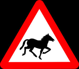 Horse_ Traffic_ Sign_ Warning PNG with transparent background
