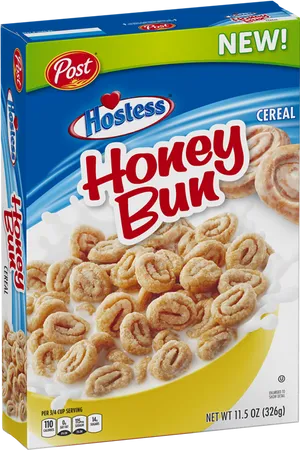 Hostess Honey Bun Cereal Box PNG Image