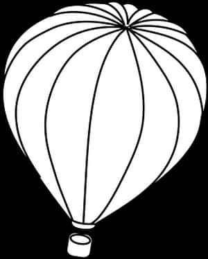 Hot Air Balloon Outline PNG image with transparent background