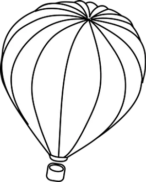 Hot Air Balloon Outline PNG Image