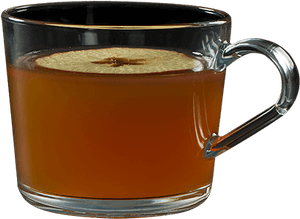 Hot Apple Ciderin Glass Mug PNG image with transparent background