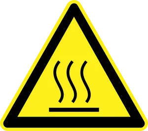 Hot Surface Warning Sign PNG Image