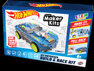 Hot Wheels Maker Kitz - Hot Wheels Maker Kitz Build Race Kit Blue, HD Png Download PNG image with transparent background