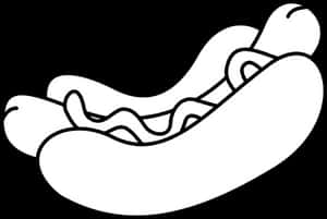 Hotdog Clipart Blackand White PNG image with transparent background