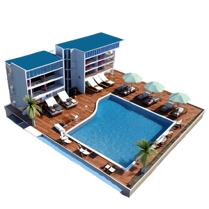 Hotel Rooftop Pool PNG 05212024 PNG image with transparent background
