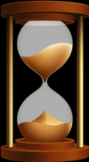 Hourglass Sand Timer Graphic PNG with transparent background