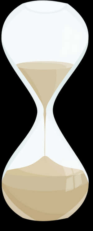 Hourglass Sand Timer Vector PNG with transparent background