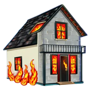 House On Fire Clipart Png Rjw10 PNG Image