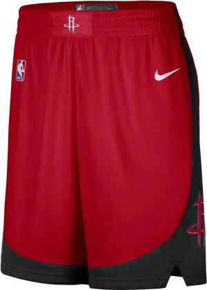 Houston Rockets Red Nike Shorts PNG Image