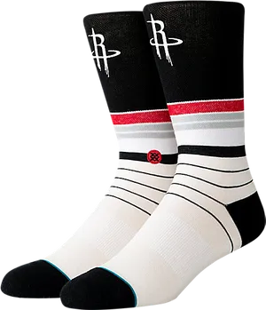 Houston Rockets Themed Socks PNG Image