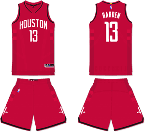 Shorts Houston Rockets Jersey Red, HD Png Download PNG image with transparent background