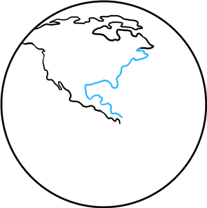 How To Draw Earth - Gulf Drawing Easy, HD Png Download PNG image with transparent background