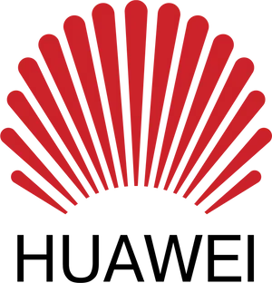 Huawei Logo Red Flower Design PNG Image