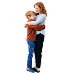 Hugging Mom And Son Png 05232024 PNG Image