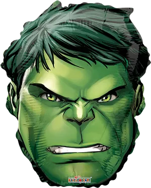 Hulk Face Balloon Design PNG Image