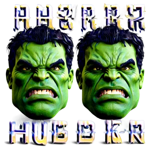 Hulk Face Illustration Png Hed PNG Image