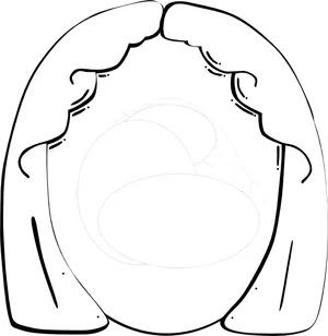 Human Face Outline Sketch PNG Image