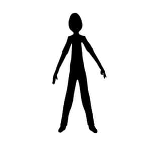 Human Silhouette Standing PNG image with transparent background