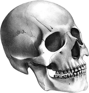 Human Skull Illustration PNG Image