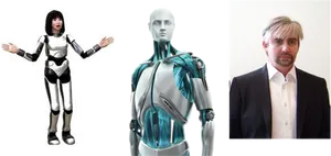 Humanand Robot Comparison PNG Image