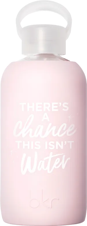 Humorous Pink Water Bottle PNG Image