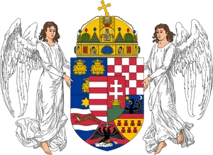 Hungarian Coatof Armswith Angels PNG Image