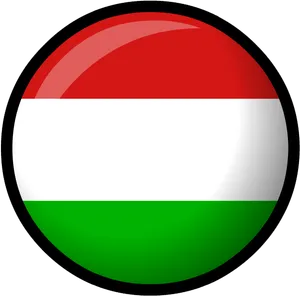 Hungarian_ Flag_ Button PNG Image