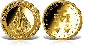 Hungarian Patrona Hungariae Commemorative Medal PNG image with transparent background