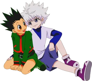 Hunter Friends Killuaand Gon PNG Image