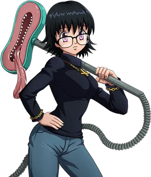 Hunter X Hunter Character With Vacuum PNG Image