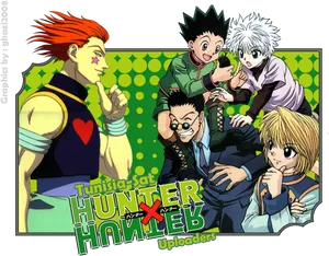 Hunter X Hunter Group Illustration PNG Image