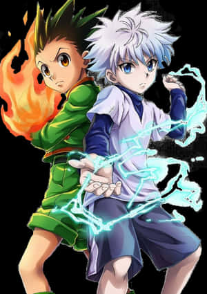 Hunterx Hunter Killuaand Gon Power Up PNG image with transparent background